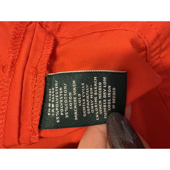 Lauren Ralph Lauren Red Bell Sleeve Boatneck‎ Blouse - Picture 5 of 5